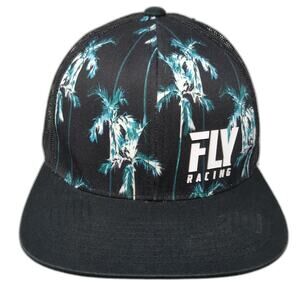 Fly Racing Snapback Mesh Back Trucker Hat Multicolor One Size Palm Tree